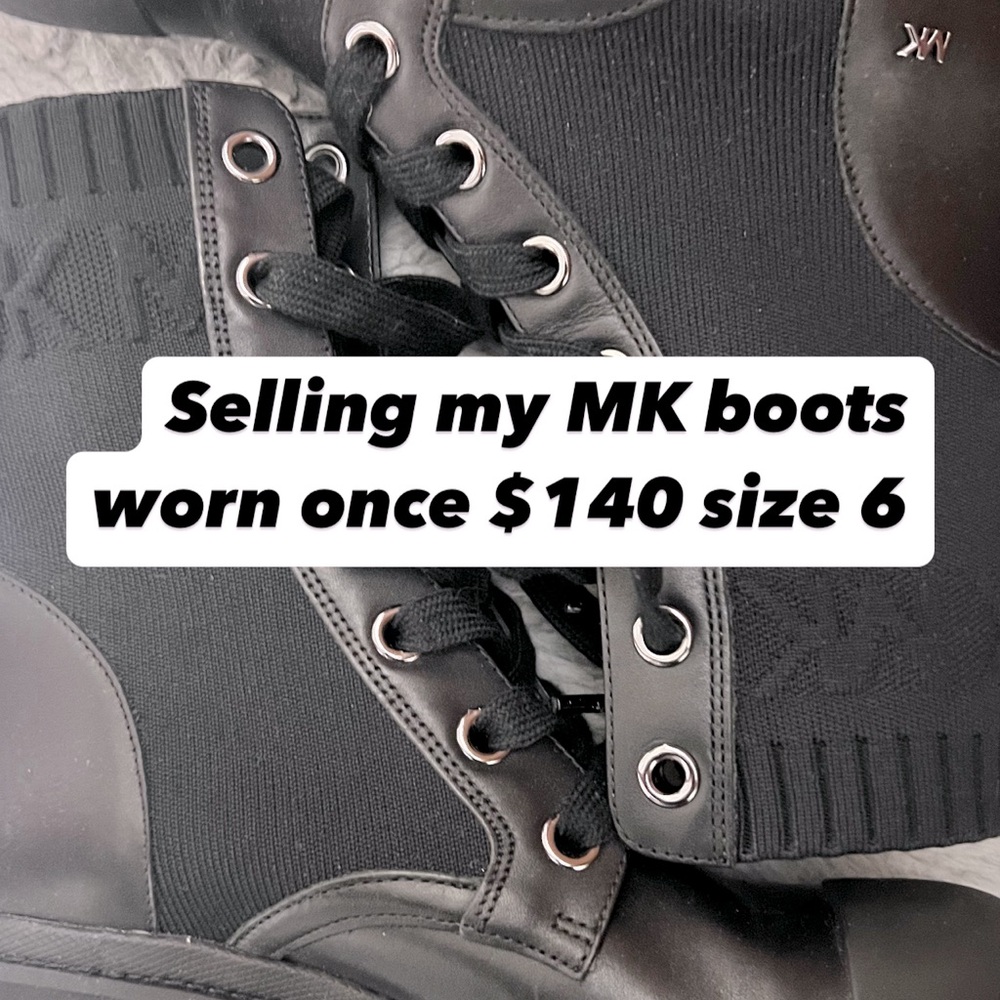 MK boots size 6 all black originally paid $180